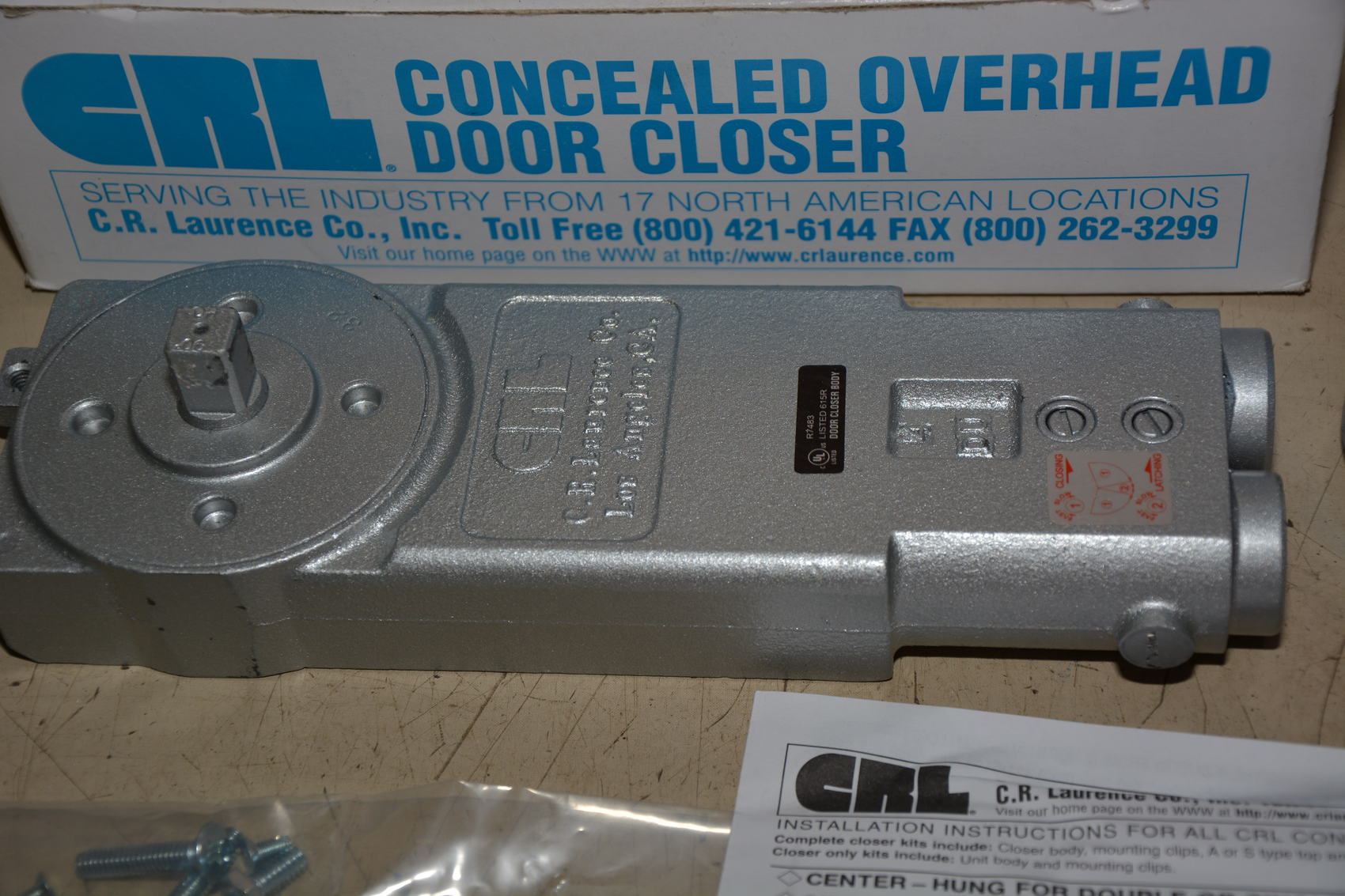 11172 0002 Jpg Of Crl 9160 Concealed Overhead Door Closer Body 90d 11172