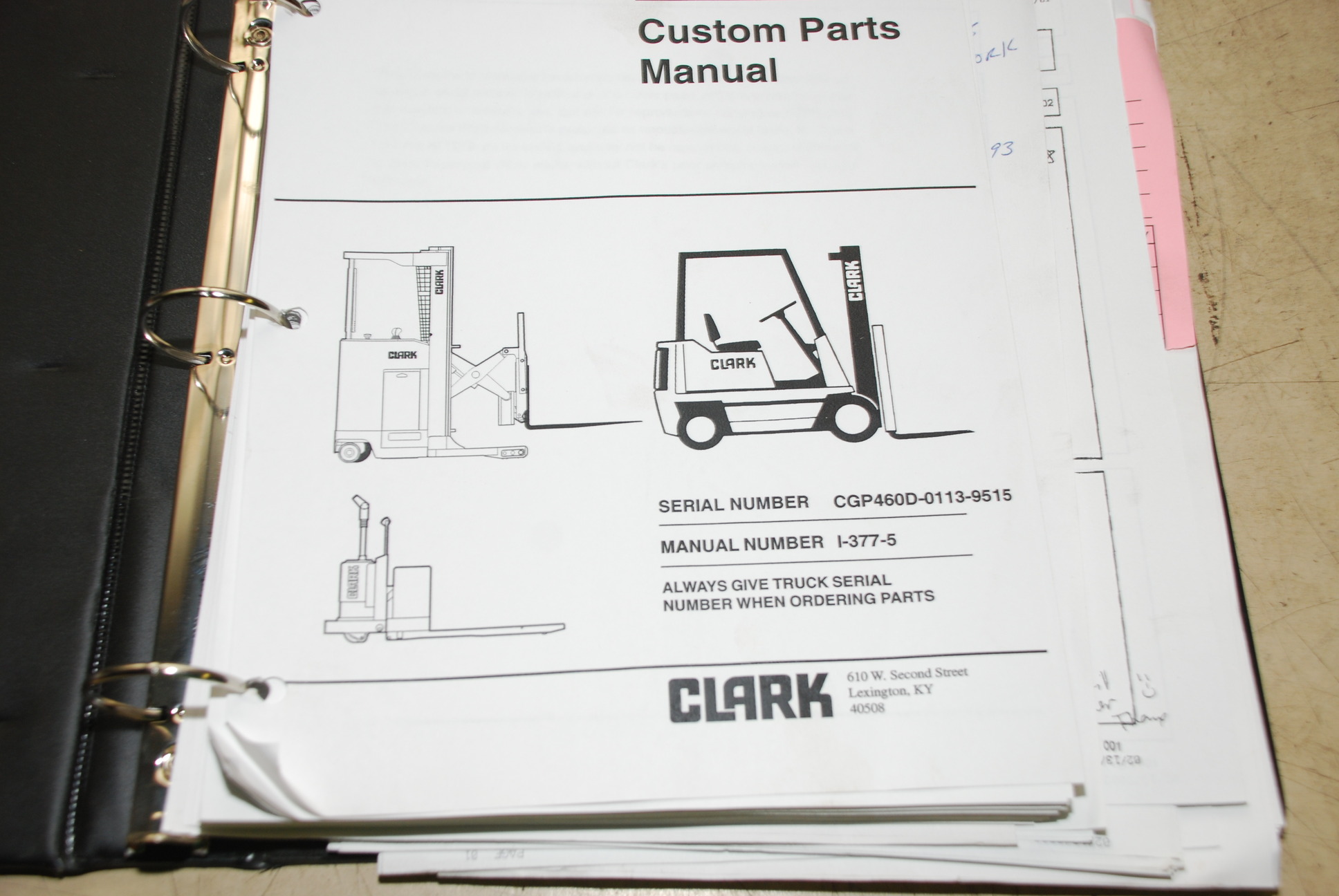 4871 0002 Jpg Of Clark Forklift Custom Parts Manual Serial Number Cgp460d 0113 9515 4871